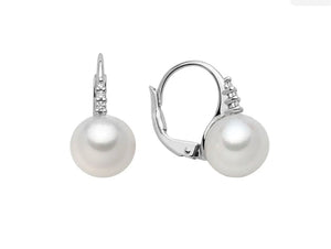 Miluna Women's White Gold Earrings with Pearl 8.5-9 mm PER2543