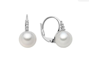 Orecchini In Oro Bianco Da Donna Miluna con Perla 8,5-9 mm PER2543