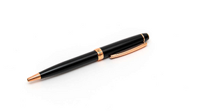 RS5815/BRG ROSENTHAL matte black pen with rosé rollerball finish