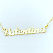 Load image into Gallery viewer, Women&#39;s name necklace in gold-plated silver
